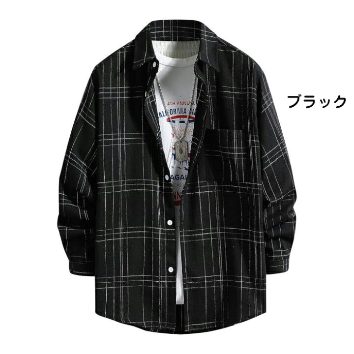楽天市場】チェックシャツ メンズ 長袖 柄シャツ カジュアル 大人 