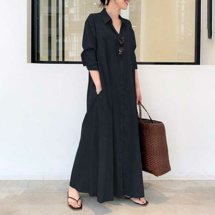 楽天市場】シャツ ワンピース シャツドレス ロングシャツ レディース 