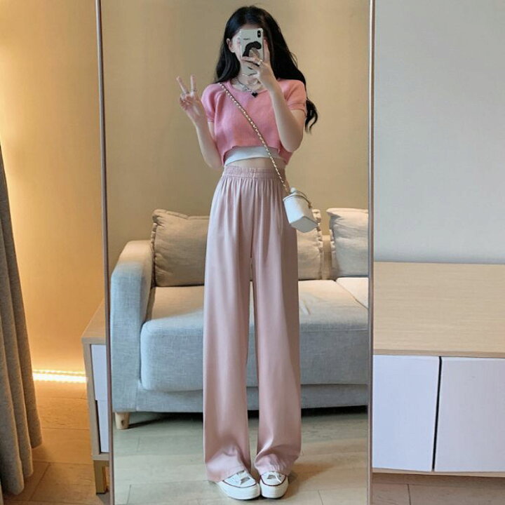ストレートパンツ レディース - レディース ワイドレッグ ストレート 