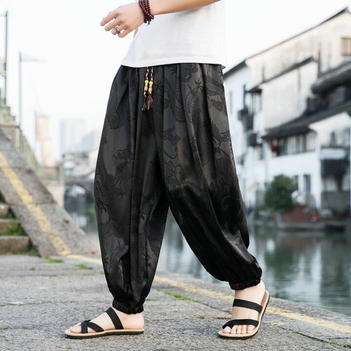 楽天市場】サルエルパンツ メンズ 夏服 アラジンパンツ クロップド 