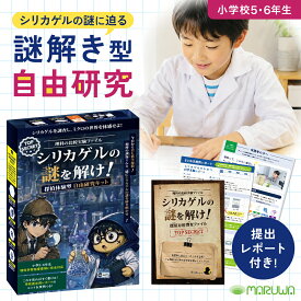 【★提出レポートつき★】自由研究キット 探偵体験型 シリカゲルの謎を解け！ 小学校5・6年生 理科 高学年 実験セット（理科 実験キット 小学生 男の子 女の子 夏休み 宿題 簡単 レポートまとめ方実例付き 観察 科学 知育玩具 自由研究セット）