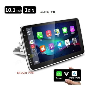 Android12 ԍڗp J[ir 1DIN PC 10.1C` 2+32GB J[I[fBI ~[O CXCarPlay android auto M{Vn[lX J[vC iphone X}z