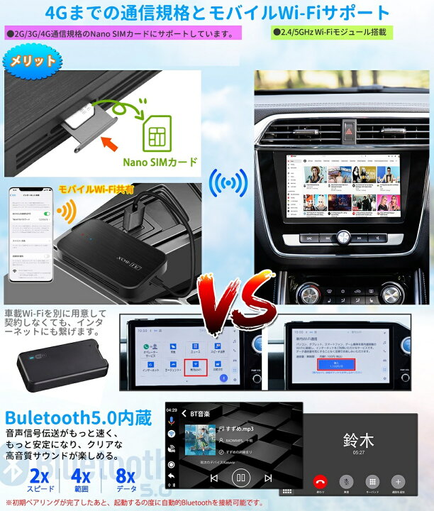 楽天市場】カーナビ carplay AI Box ミラーリング Android Auto 