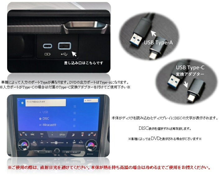 楽天市場】60系プリウス DVD/CDプレイヤー ディスプレイオーディオ用 