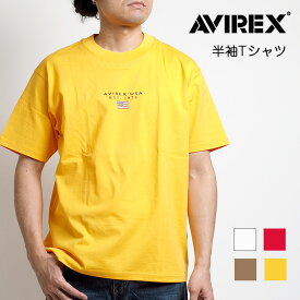 AVIREX アビレックス Tシャツ クルーネック ブロックUSフラッグ s(6123294) 半袖Tシャツ ティーシャツ 丸首 メンズ カジュアル アメカジ ミリタリー ブランド アヴィレックス