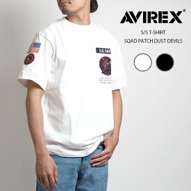 AVIREX アビレックス Tシャツ デビルワッペン (783-3134046) 半袖Tシャツ ティーシャツ 丸首 メンズ カジュアル アメカジ ミリタリー ブランド アヴィレックス