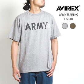 AVIREX アビレックス Tシャツ 半袖 スラブ ARMYプリント (783-3134098) 半袖Tシャツ メンズ カジュアル アメカジ ミリタリー ブランド アヴィレックス