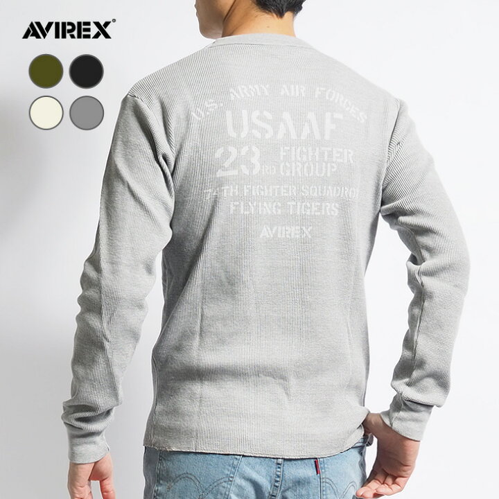 楽天市場】AVIREX アビレックス ロンT クルーネック サーマル バック 
