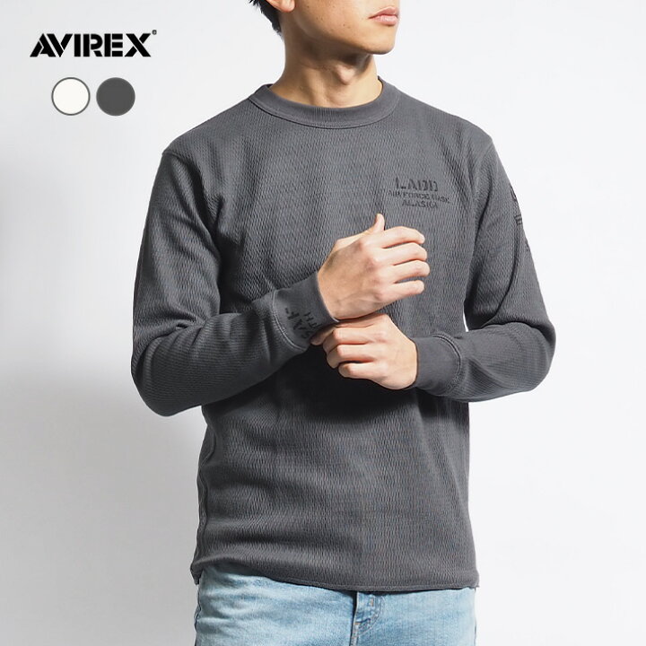 楽天市場】AVIREX アビレックス ロンT 長袖 サーマル ハニカムワッフル 