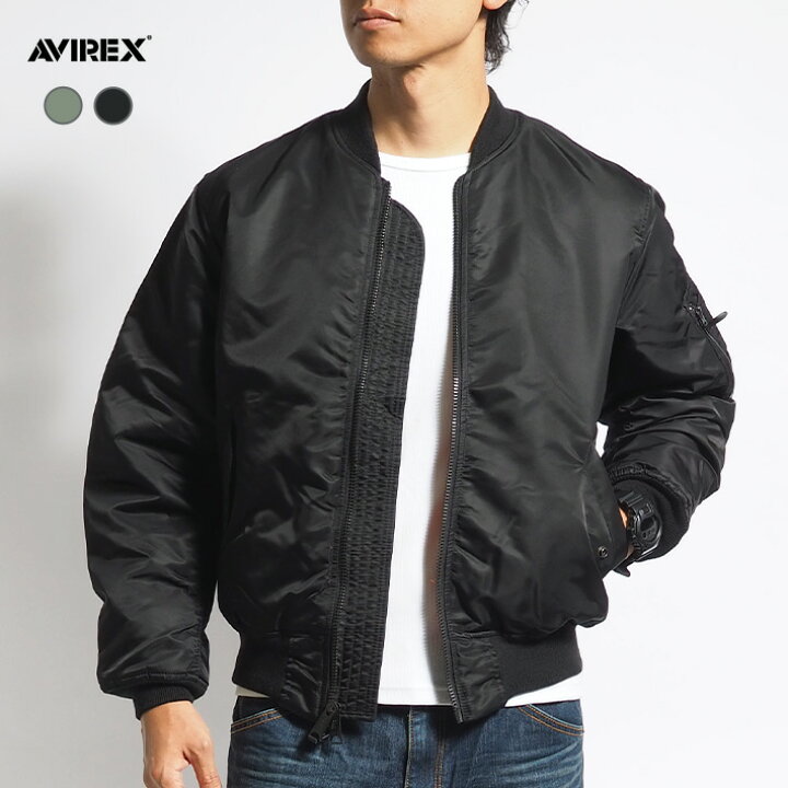 楽天市場】AVIREX アビレックス MA-1 フライトジャケット 中綿 無地  