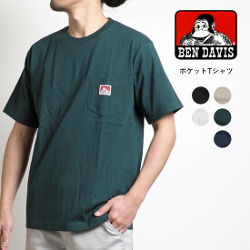BEN DAVIS ベンデイビス Tシャツ 半袖 胸ポケット ワンポイント 無地 (C-23580000) 半袖Tシャツ メンズ ブランド カジュアル アメカジ ワークウェア ペアルック