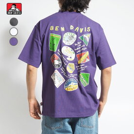 BEN DAVIS ベンデイビス Tシャツ 半袖 バックマルチアートイラスト (C-24580015) 半袖Tシャツ メンズ ブランド カジュアル アメカジ ワークウェア