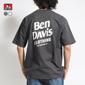 BEN DAVIS ベンデイビス Tシャツ 半袖 バック 2段ネームロゴ (C-24580011) 半袖Tシャツ メンズ ブランド カジュアル アメカジ ワークウェア