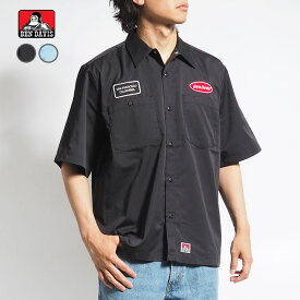 BEN DAVIS ベンデイビス ワークシャツ 半袖 バックビックワッペン (G-2580035) 半袖シャツ ワークシャツ メンズ カジュアル アメカジ ワークウェア ブランド