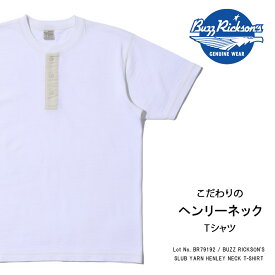 BUZZ RICKSON'S バズリクソンズ Tシャツ 半袖 ヘンリーネック 無地 (BR79192) 半袖Tシャツ メンズ カジュアル アメカジ ミリタリー ブランド