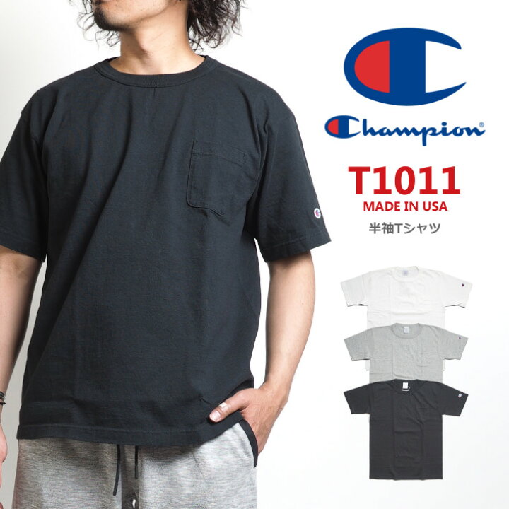 楽天市場 Champion チャンピオン Tシャツ T1011 胸ポケット 無地 C5 03 半袖tシャツ メンズ ブランド カジュアル アメカジ スポーツ M S Sanshin エムズサンシン
