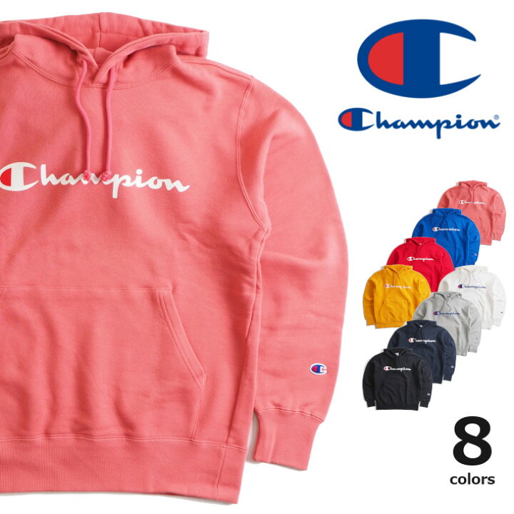 楽天市場 Champion チャンピオン プルオーバーパーカー 裏毛 ベーシックロゴ C3 Q102 スウェットパーカー プルパーカー 白紺黒 メンズ レディース ペアルック カジュアル アメカジ スポーツ ブランド M S Sanshin エムズサンシン