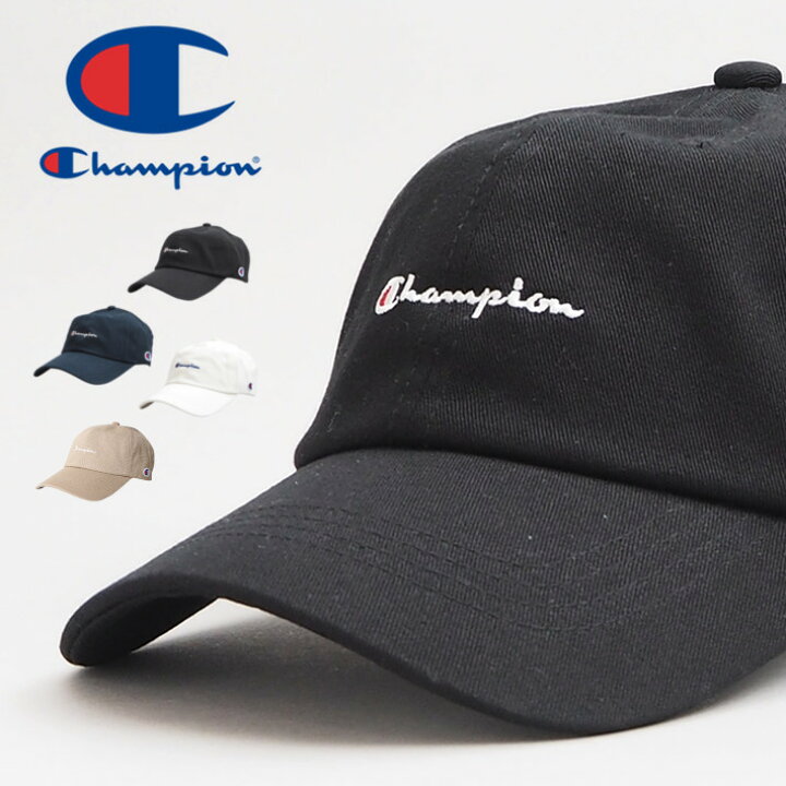 楽天市場 Champion チャンピオン キャップ ベーシックロゴ刺繍 181 019a 帽子 浅め ストラップバック ブラック ネイビー ホワイト ベージュ 黒紺白 メンズ レディース ペアルック カジュアル アメカジ スポーツ ブランド M S Sanshin エムズサンシン