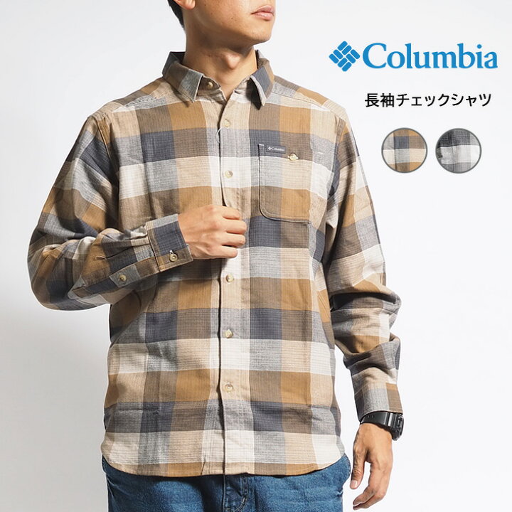 楽天市場】COLUMBIA コロンビア 長袖シャツ チェック柄 胸ポケット 