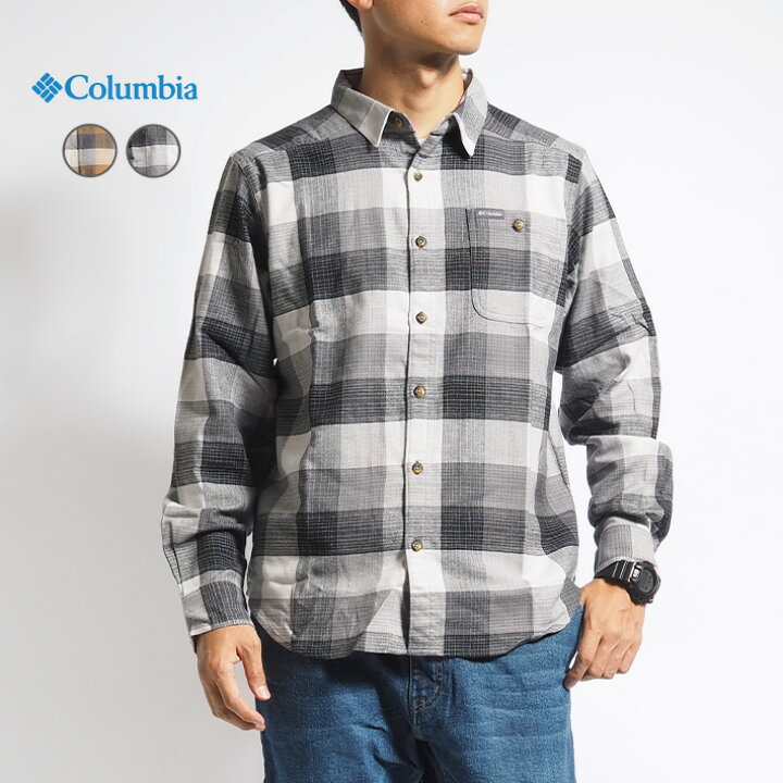 楽天市場】COLUMBIA コロンビア 長袖シャツ チェック柄 胸ポケット 