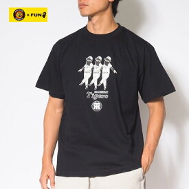 FUN ファン コラボ 阪神タイガース Tシャツ 半袖 3おじさん (F-24110511) Fun Up Nacessary 半袖Tシャツ クルーネック 丸首 メンズ カジュアル ブランド