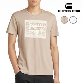 G-STAR RAW ジースターロウ Tシャツ バンダナボックスロゴ (D23158-336) 半袖Tシャツ メンズ ブランド インポート カジュアル アメカジ