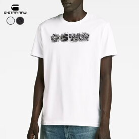 G-STAR RAW ジースターロウ Tシャツ クラックネームロゴ (D24363-C506) 半袖Tシャツ メンズ ブランド インポート カジュアル アメカジ