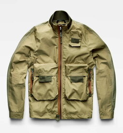 G-STAR RAW ジースターロウ コットンジャケット (D21065-A790-9822) ミリタリージャケット ライトアウター 薄手 春秋 カーキグリーン メンズ カジュアル アメカジ インポート ブランド 送料無料