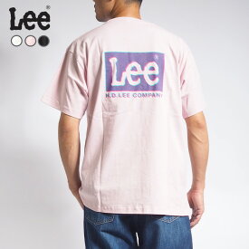 LEE リー Tシャツ 半袖 バック3Dボックスロゴ ユニセックス (LT3132) 半袖Tシャツ メンズ レディース ペアルック カジュアル アメカジ ブランド