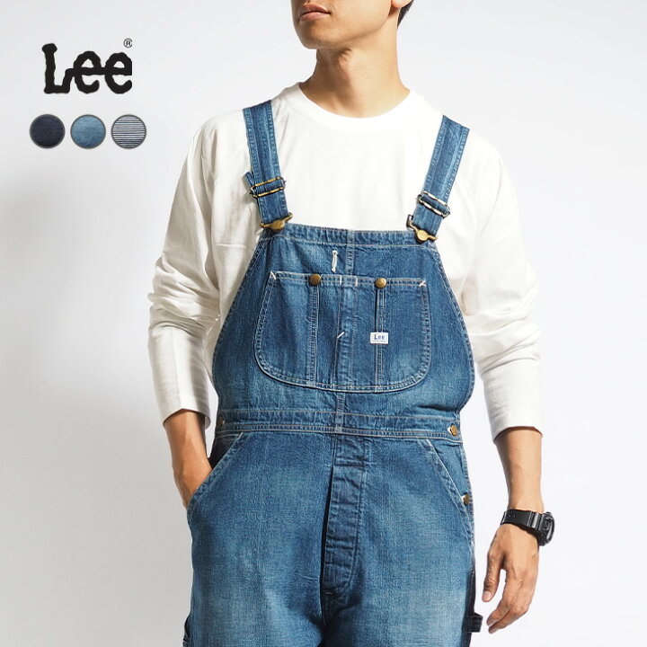 楽天市場】LEE リー オーバーオール デニム ヒッコリー ワイド ルーズ 