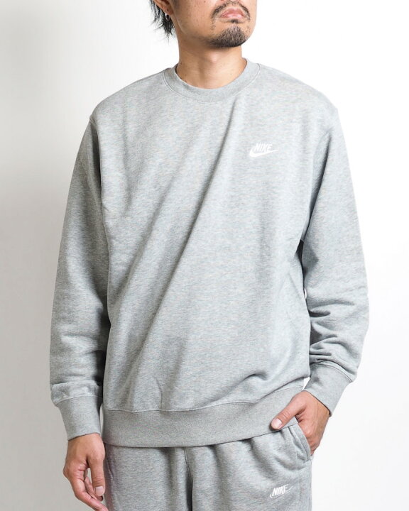 楽天市場 Nike ナイキ トレーナー スウェット 裏毛 ワンポイントロゴ Bv2667 063 フレンチテリー スウェットシャツ メンズ ブランド カジュアル アメカジ スポーツ 無地 グレー M S Sanshin エムズサンシン