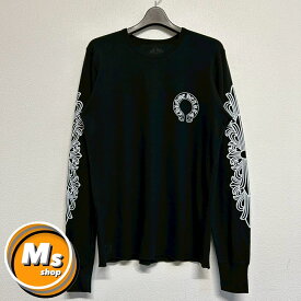 クロムハーツ ホースシュー フローラル サーマル 黒 ブラック 長袖 ロングTシャツ ロンT トップス メンズ レディース Lサイズ 新品未使用