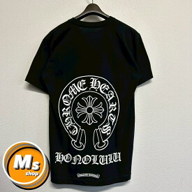 クロムハーツ ホースシュー ホノルル限定 黒 ブラック 半袖 Tシャツ トップス メンズ レディース Mサイズ 極美品