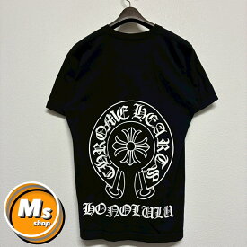 クロムハーツ ホースシュー ホノルル限定 黒 ブラック 半袖 Tシャツ トップス メンズ レディース Mサイズ 極美品