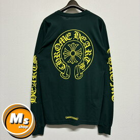 クロムハーツ ホースシュー 緑 グリーン 黄色 イエロー 長袖 Tシャツ ロンT トップス カットソー メンズ レディース Lサイズ 新品未使用 2428