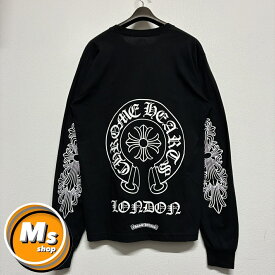 クロムハーツ ホースシュー ロンドン限定 黒 ブラック 長袖 ロングTシャツ ロンT トップス メンズ レディース Lサイズ 新品未使用 2430