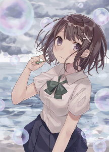 オリジナル ジグソーパズル 【 朝の海辺 】 / みなせなぎ 漫画 キャラ パズル 500ピース