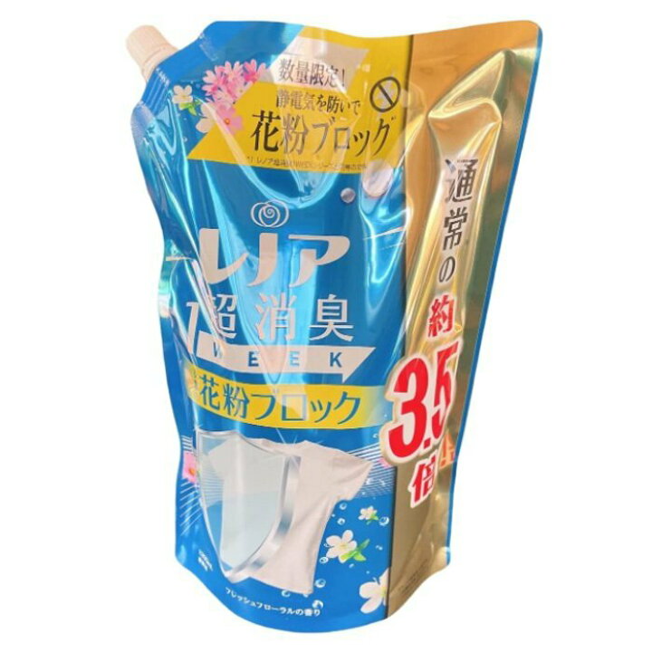 楽天市場 数量限定 レノア 超消臭 1week 柔軟剤 花粉ブロック フレッシュフローラルの香り 詰替1390ml Ms Shop Online