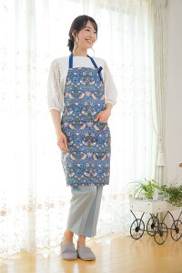 モリス エレガントエプロン いちご泥棒 ウィリアム モリス 生地 プリント ウィリアムモリス柄 モダンデザイン ホルターネック ポケット 可愛い エプロン おしゃれ