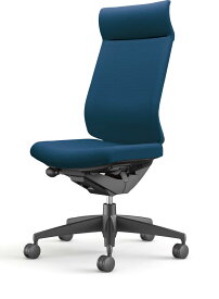 【在庫処分品・新品】コクヨ　事務椅子ウィザード3　ミドルマネージメント　肘無し（ブラックシェルタイプ）ブルジアンブルー色（G4T6）　ナイロンキャスター