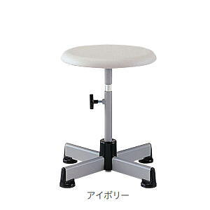 ノーリツイス 作業用チェア 丸椅子 ブロー成型座 回転式 手動上下調節 樹脂固定脚 TD-3