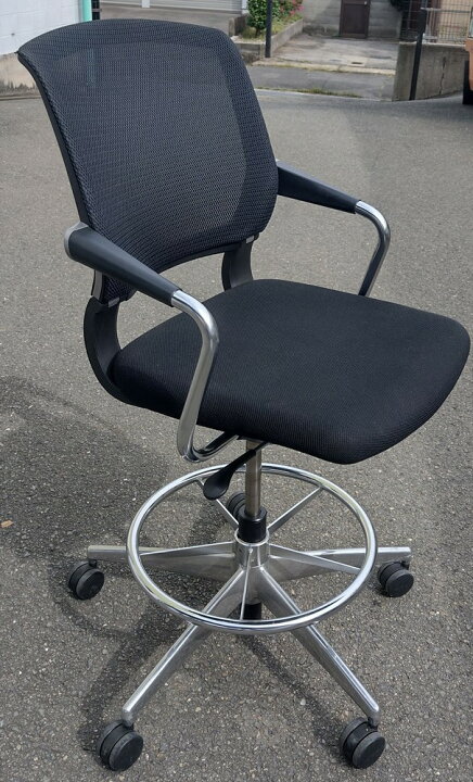 楽天市場】【中古】 コクヨ サテリテチェアハイタイプ ブラック色高 