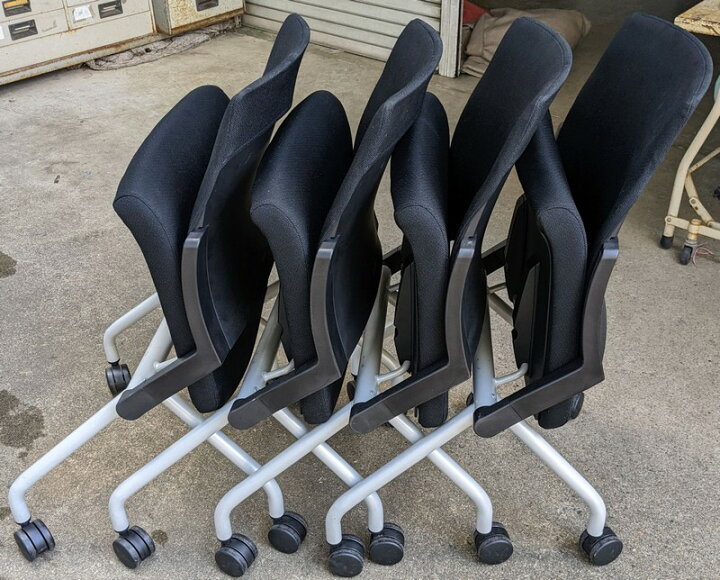 楽天市場】【中古】 クロガネ ミーティングチェア patra4脚セット 