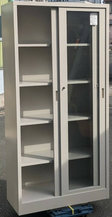 楽天市場】【中古】 コクヨ KOKUYO ガラス扉引き違い書庫 鍵2本付き 