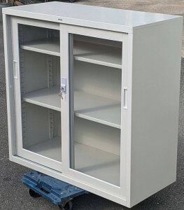 わけあり アウトレット(訳あり)運送事故品 引き違い書庫3355NGW880,D400,H880ミリ【個人宅へは配送不可商品です】【日曜、祝日、夜間配達不可】