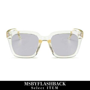 MSBYFLASHBACK XNGAJ[YTOX/Square Coler Smoke SungrasSunglasses BLK×Clear