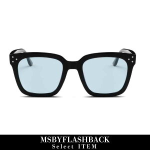 MSBYFLASHBACK XNGAJ[YTOX/Square Coler Smoke SungrasSunglasses BLU×BLK