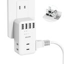 ＼全品10％OFFクーポン対象！7/15限定／【訳あり】赤字処分【MSCIEN】電源タップ コンセント タップ usb 急速充電 Mscien 直挿しタップ 雷ガード 3AC+4USB 壁挿し 雷サージ おしゃれ usbタップ 自宅 旅行 ホワイト 送料無料