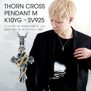 yGYRNVzycXzyM's CollectionzTHORN CROSS PENDANT M K10YG × SV