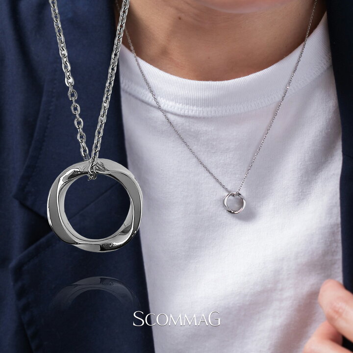 楽天市場】ツイストリングネックレス【ステンレス ネックレス メンズ 